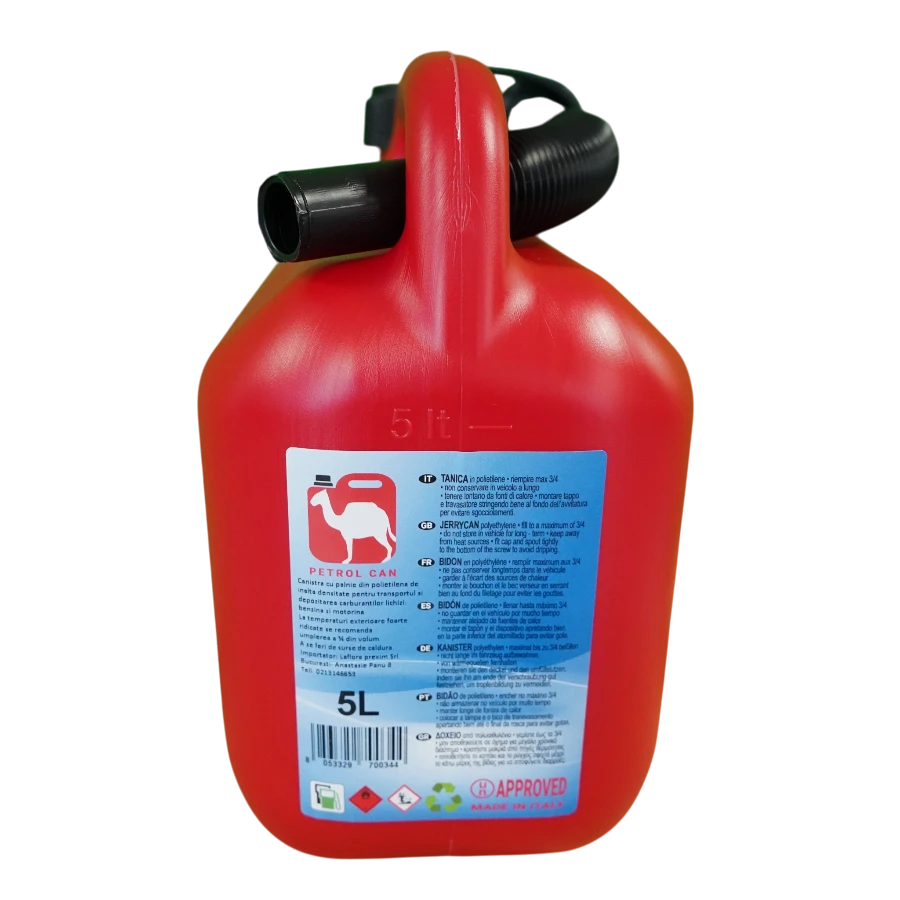 Canistra din plastic 5 L cu palnie flexibila